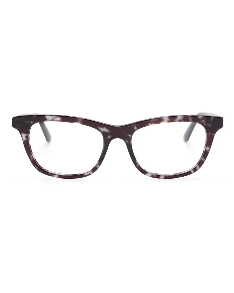 Alexander McQueen Brille mit eckigem Gestell - Schwarz Schwarz