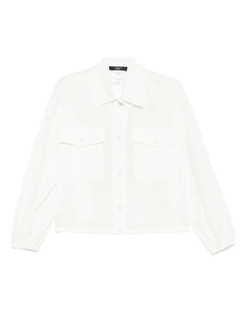 Max Mara flap-pocket button-up jacket - Weiß Weiß
