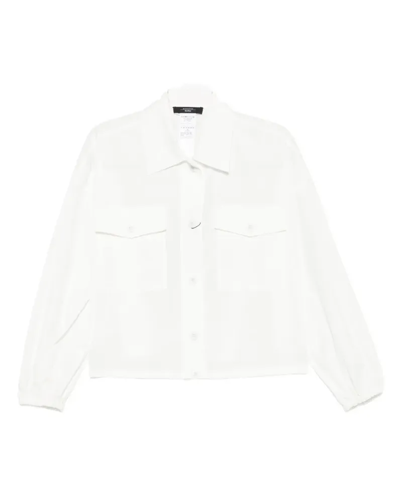 Max Mara flap-pocket button-up jacket - Weiß Weiß