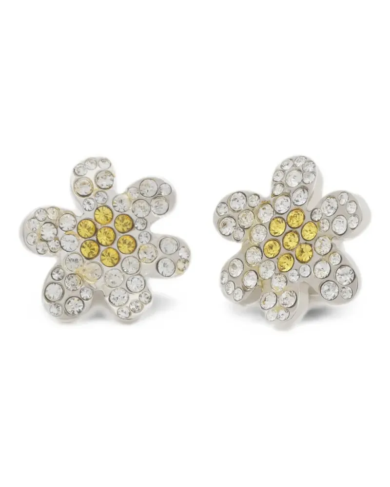 Marni Daisy stud earrings with pavé rhinestones - Silber Silber