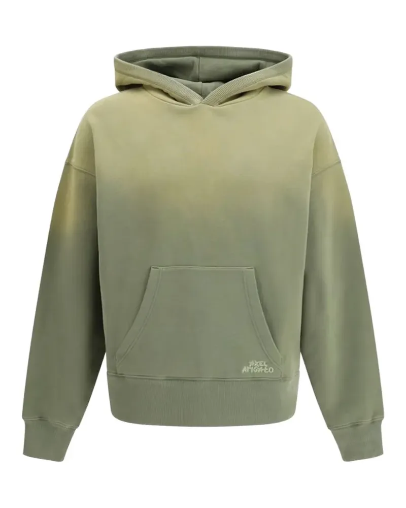 Axel Arigato ombré-effect logo-print hoodie - Grün Grün