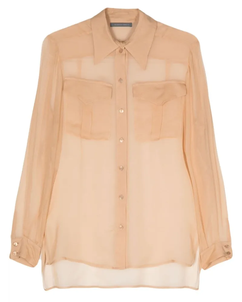 Alberta Ferretti Hemd aus Chiffon - Nude Nude