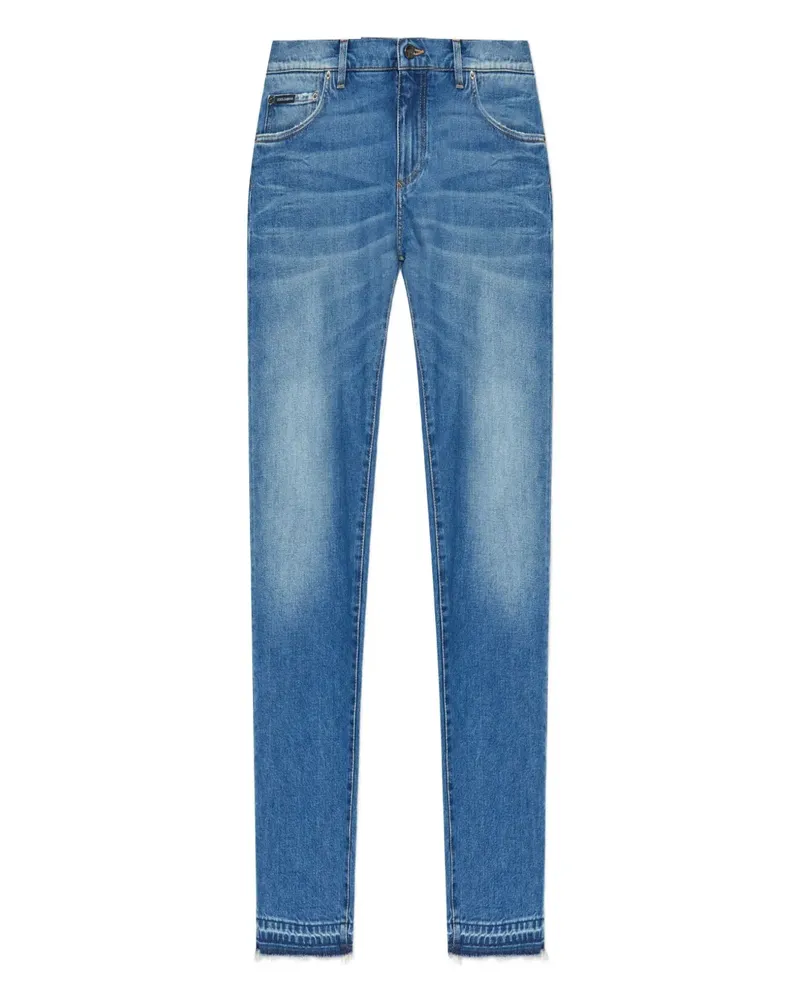 Dolce & Gabbana Ausgefranste Jeans - Blau Blau