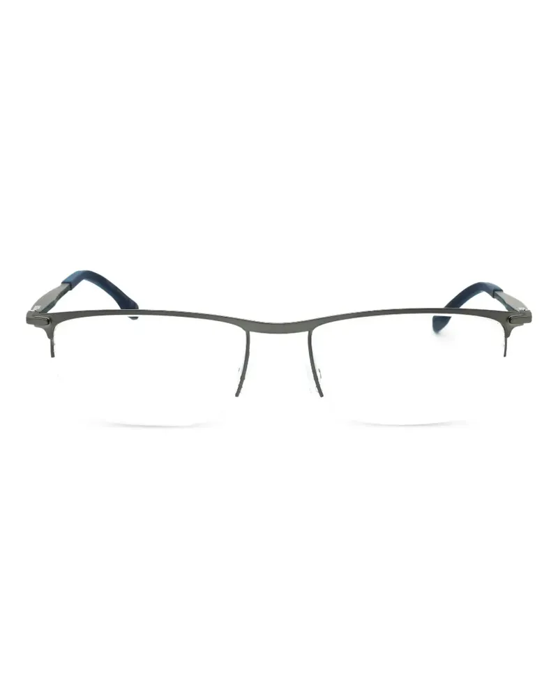HUGO BOSS Brille mit eckigem Gestell - Grau Grau