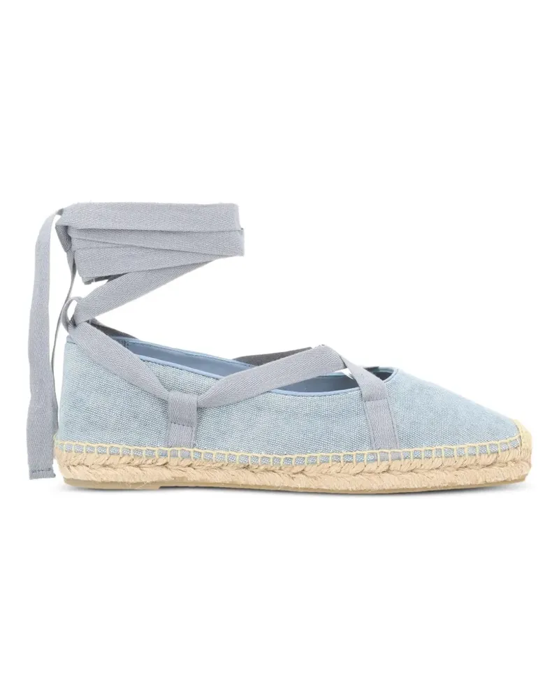 Castañer Petunia lace-up flat espadrille - Blau Blau