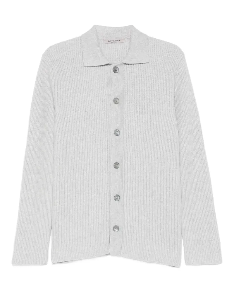 La Fileria ribbed buttoned cardigan - Grau Grau