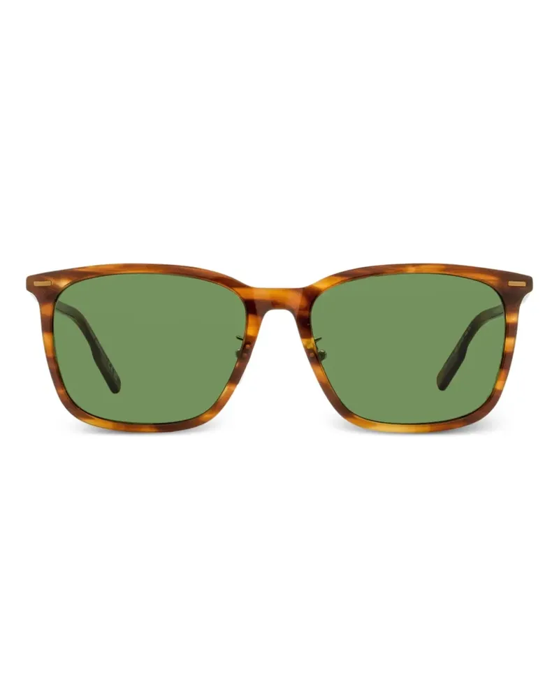 Ermenegildo Zegna Sonnenbrille mit eckigem Gestell - Braun Braun