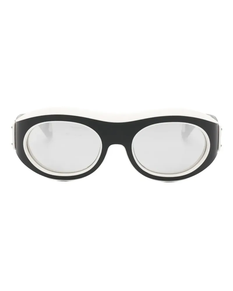 Moncler Matte Ramillon Sonnenbrille mit Spiegel - Schwarz Schwarz