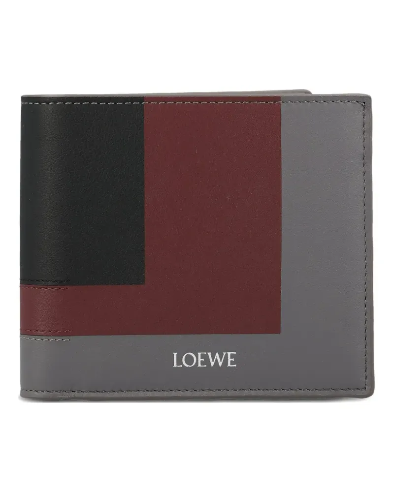 Loewe calfskin leather panelled bi-fold wallet - Schwarz Schwarz