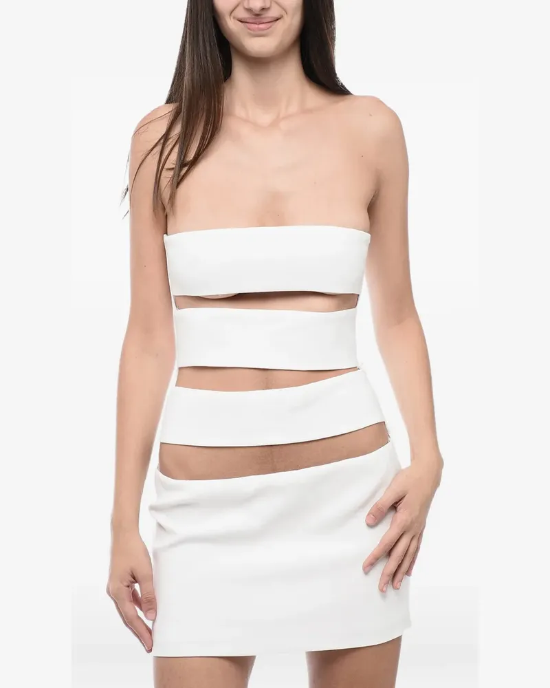 Mônot cut-out off-shoulder mini dress - Weiß Weiß