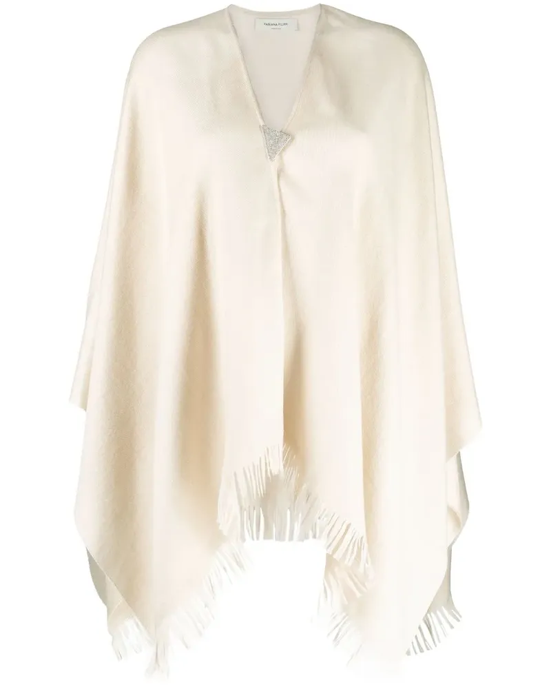 Fabiana Filippi Cape mit Perlen - Nude Nude