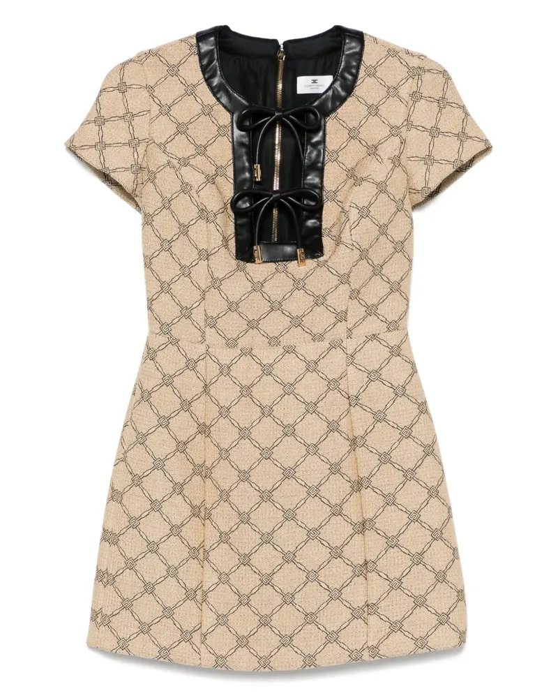 Elisabetta Franchi Kleid aus Monogramm-Jacquard - Nude Nude
