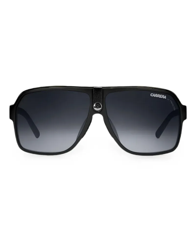 Carrera Pilotenbrille mit Logo-Schild - Schwarz Schwarz