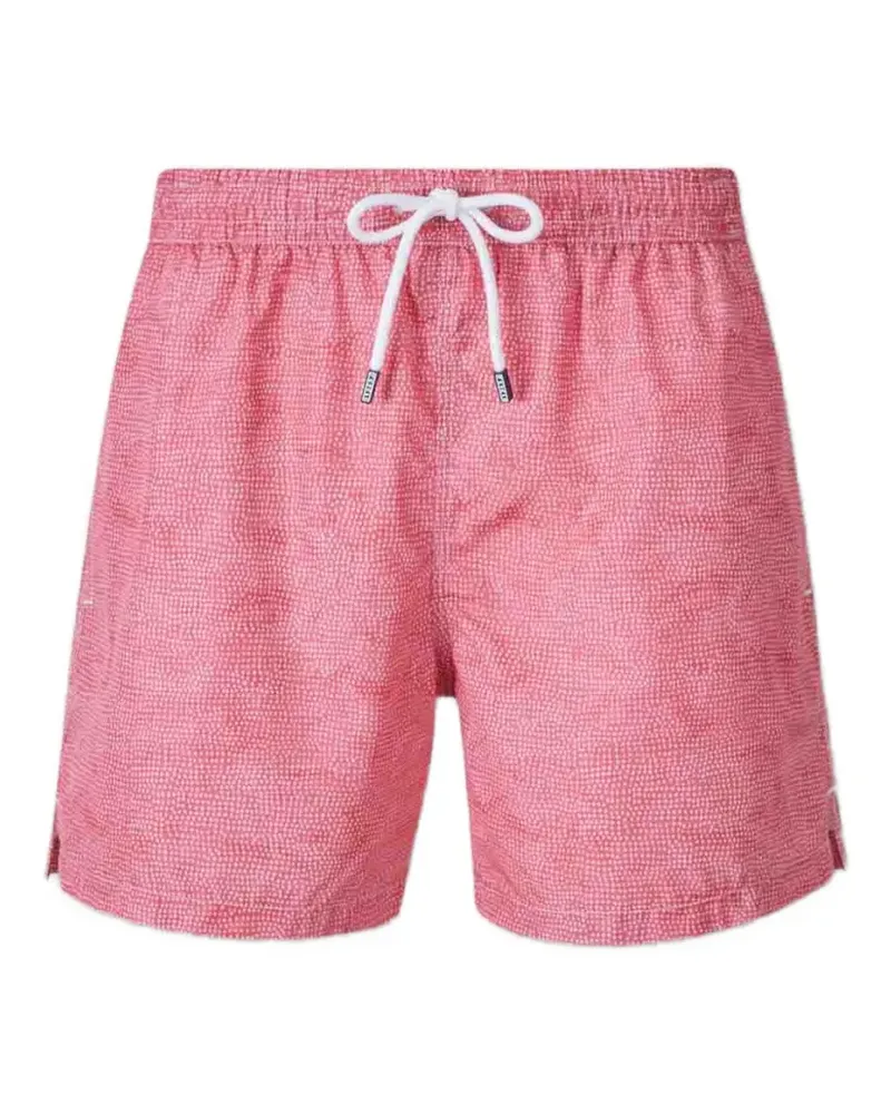 Fedeli Madeira cross-print swim shorts - Rot Rot