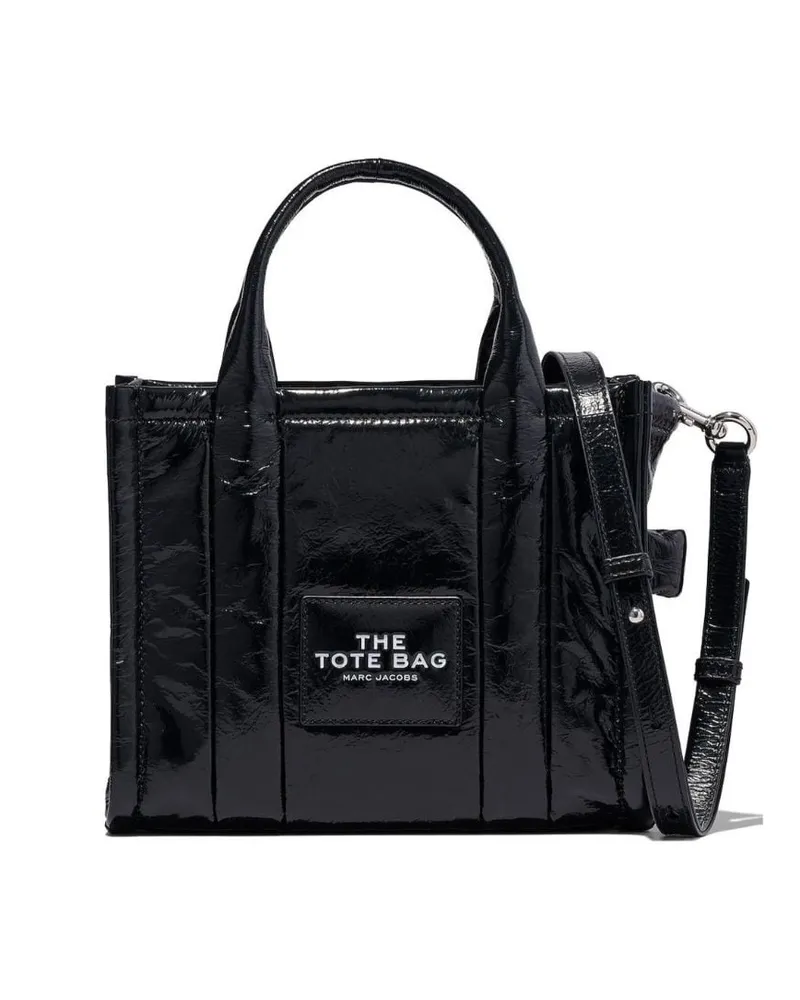 Marc Jacobs Kleine The Shiny Crinkle Tote Handtasche - Schwarz Schwarz