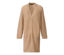 Oversized-Cardigan mit Taschen - Braun