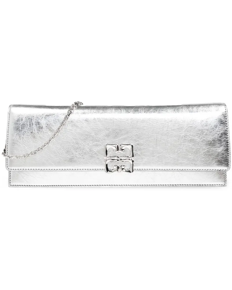 Givenchy 4G Liquid Clutch - 934 LIGHT SILVERY 934