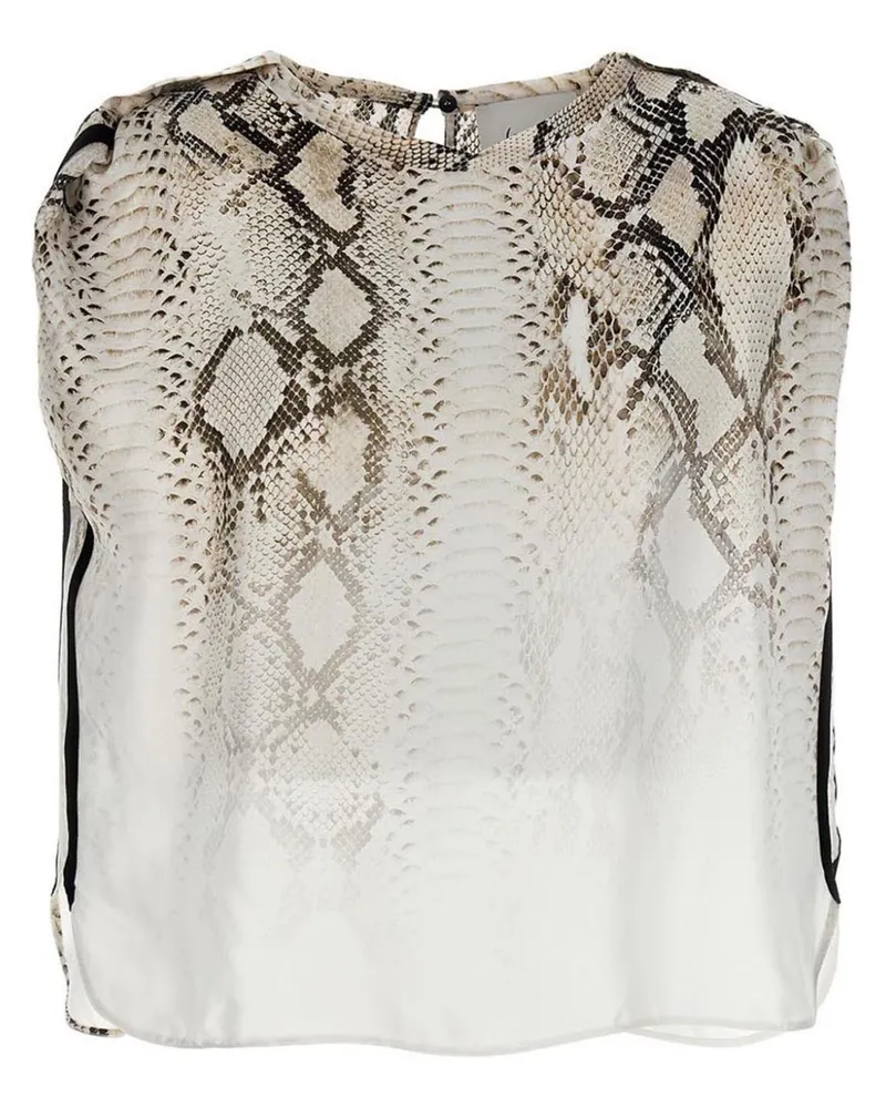 NUDE Bluse mit Schlangenleder-Print Nude