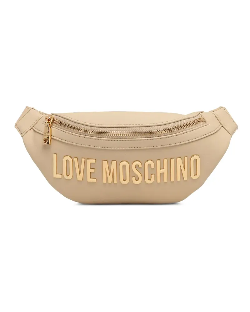 Moschino Gürteltasche mit Logo-Detail - Nude Nude