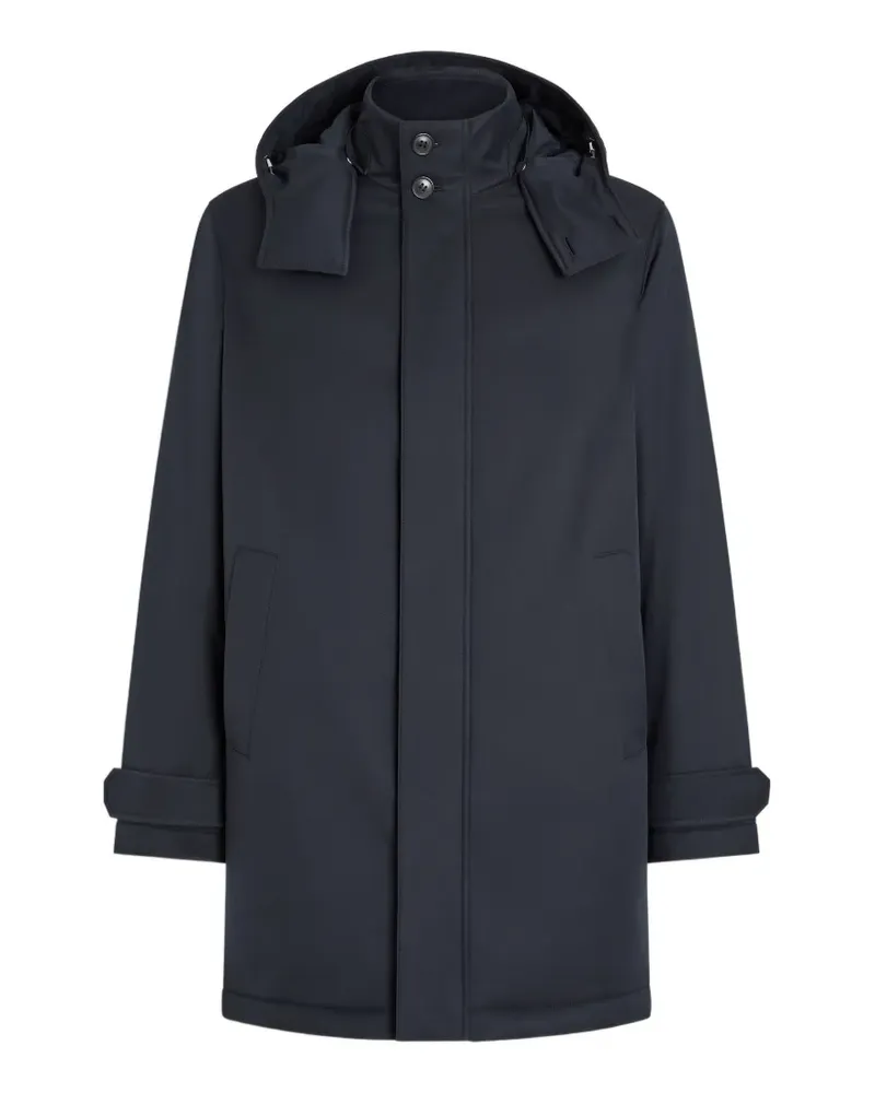 Ermenegildo Zegna Motorin hooded parka coat - Blau Blau