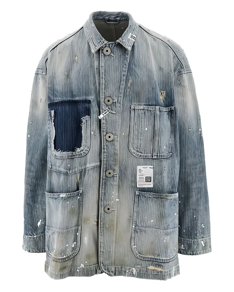 MIHARAYASUHIRO Gestreifte Jacke - INDIGO Indigo