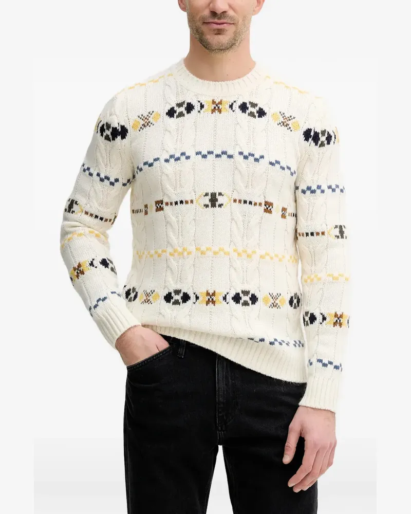 Benetton cable-knit pattern sweater - Nude Nude