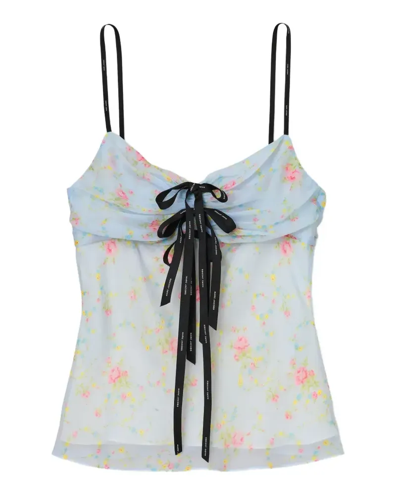 Marc Jacobs Top mit verschwommener Blume - Blau Blau