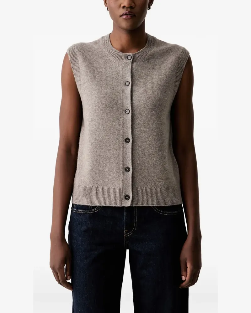 Marc O'Polo Geripptes Stricktop - Grau Grau