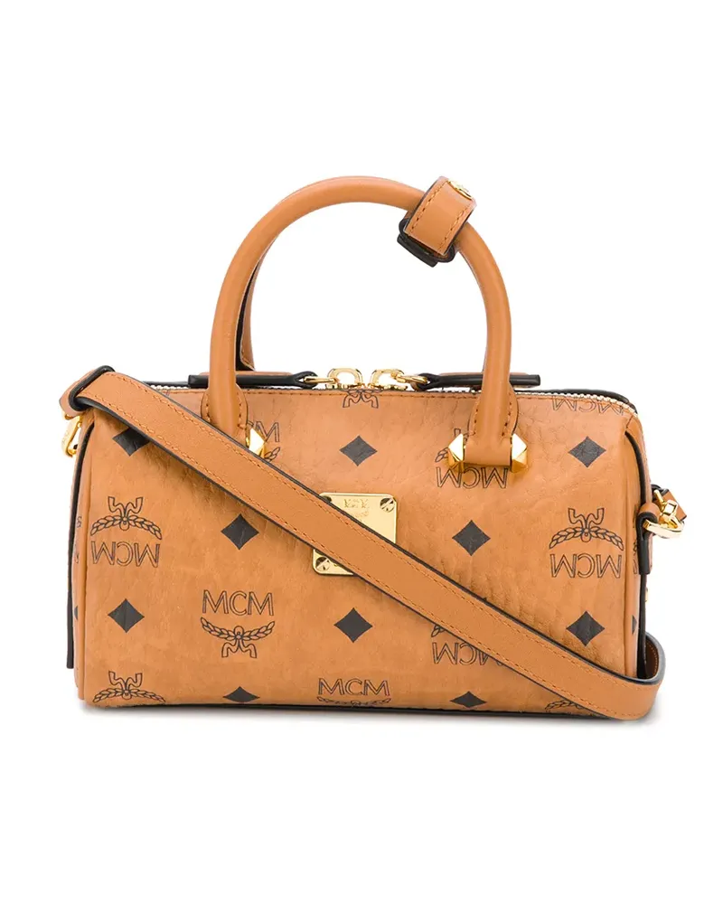 MCM Shopper mit Logo-Print - Braun Braun