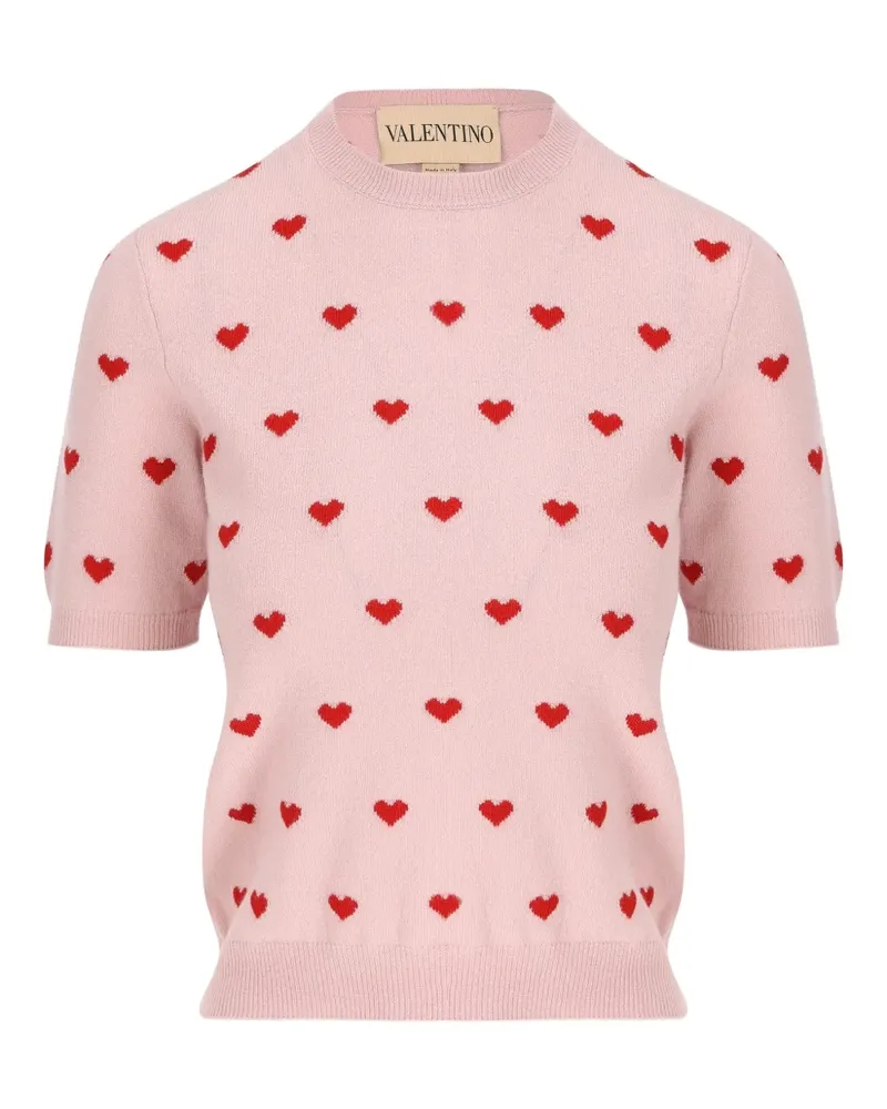 Valentino Garavani Pullover mit Herzmuster - Rosa Rosa