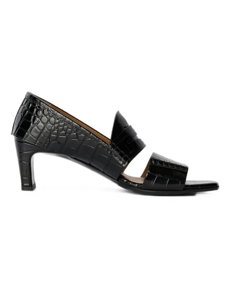 Our Legacy Court bull-hide sandals - Schwarz Schwarz