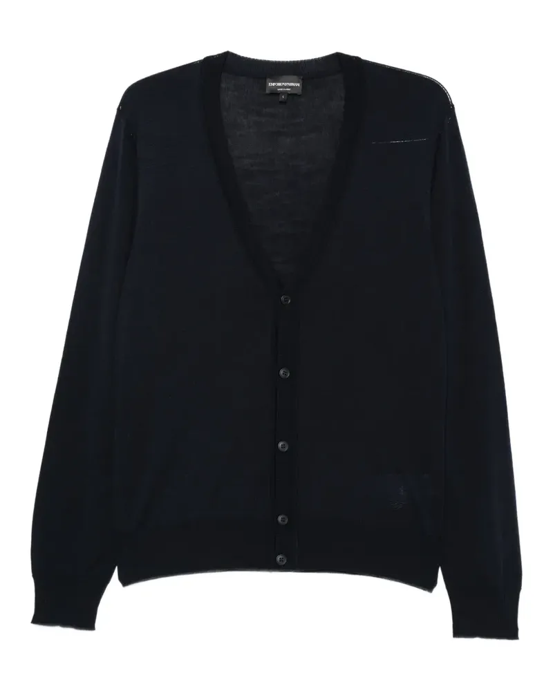 Emporio Armani Cardigan mit V-Ausschnitt - Blau Blau