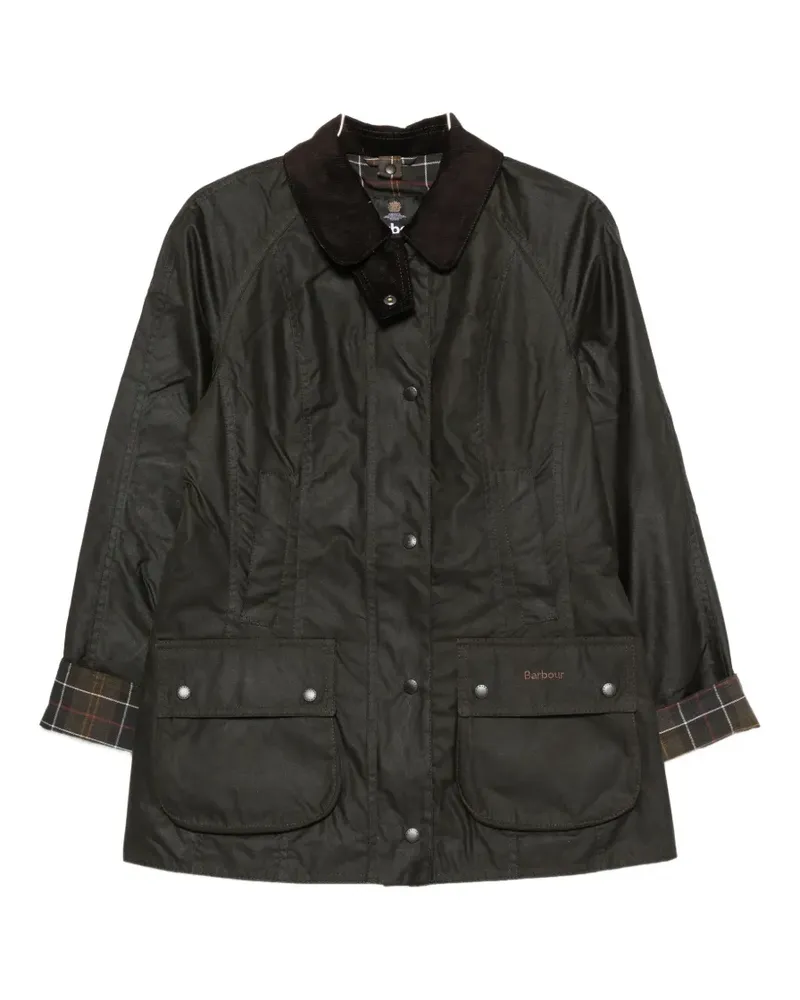 Barbour waxed-cotton coat - Grün Grün