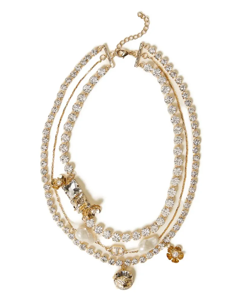 Twin-Set Halskette mit Kristallperlen - Gold Gold