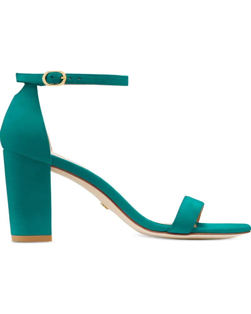 Stuart Weitzman Nearlynude Sandalen mit Blockabsatz - Grün Grün