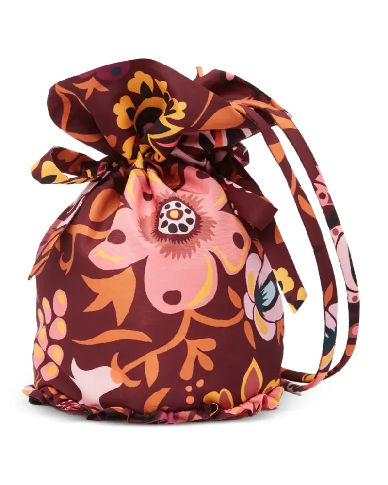 La DoubleJ Ceremony Beuteltasche mit Blumen-Print - Rot Rot