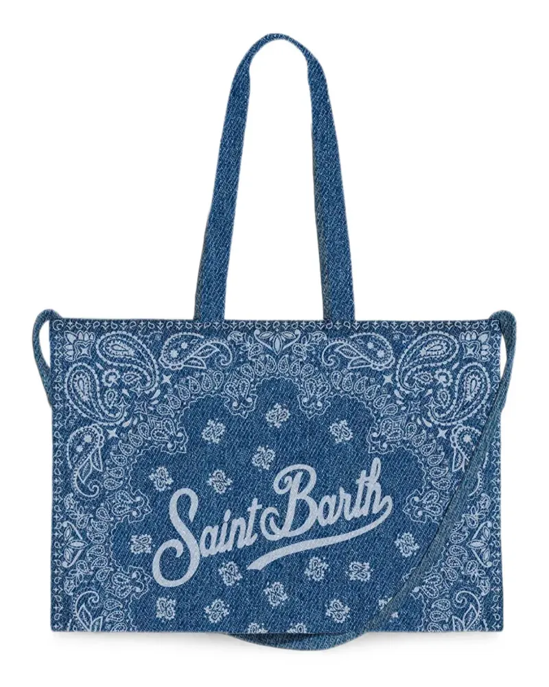 MC2 Saint Barth Essential Tote Bag mit Bandana-Print - Blau Blau