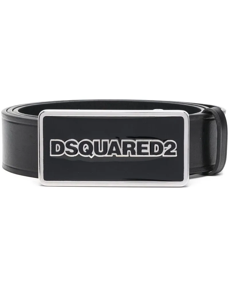Dsquared2 Gürtel mit Logo-Schnalle - Schwarz Schwarz