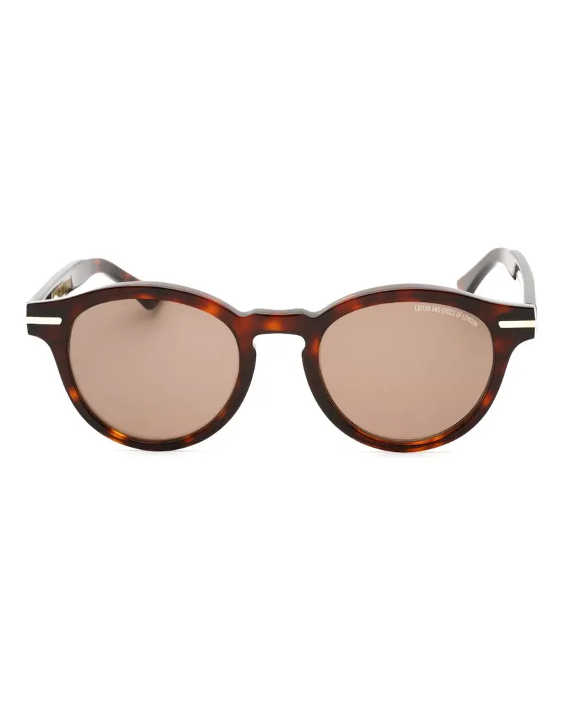 Cutler and Gross Sonnenbrille mit rundem Gestell - Braun Braun