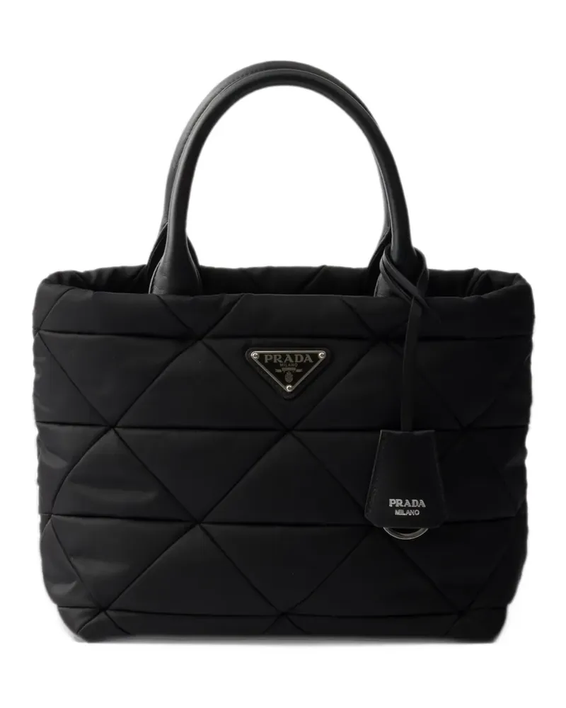 Prada Gepolsterte Tote Bag aus Re-Nylon - Schwarz Schwarz