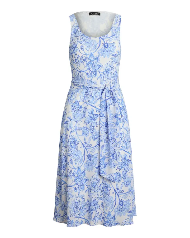 Ralph Lauren Midikleid mit Gürtel - Blau Blau