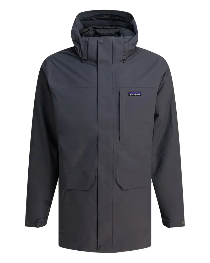 Patagonia Gefütterter Mantel mit Logo-Patch - Grau Grau