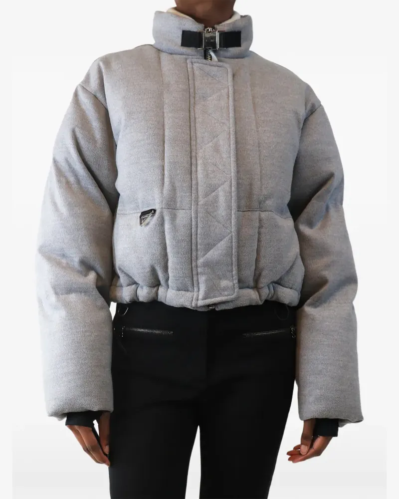 Shoreditch Ski Club Hallie Mae Cropped-Steppjacke - Grau Grau
