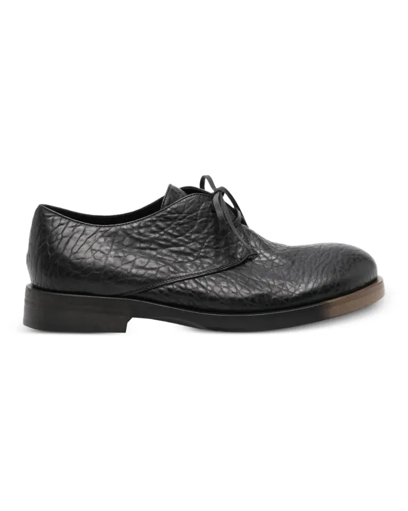 Uma Wang textured leather derby shoes - Schwarz Schwarz