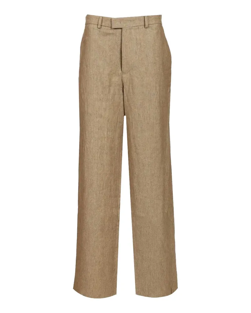 Emporio Armani belt-loop trousers - Nude Nude