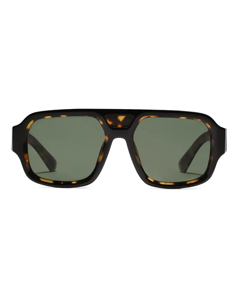Dolce & Gabbana Geometrische Lusso Sartoriale Sonnenbrille - Schwarz Schwarz