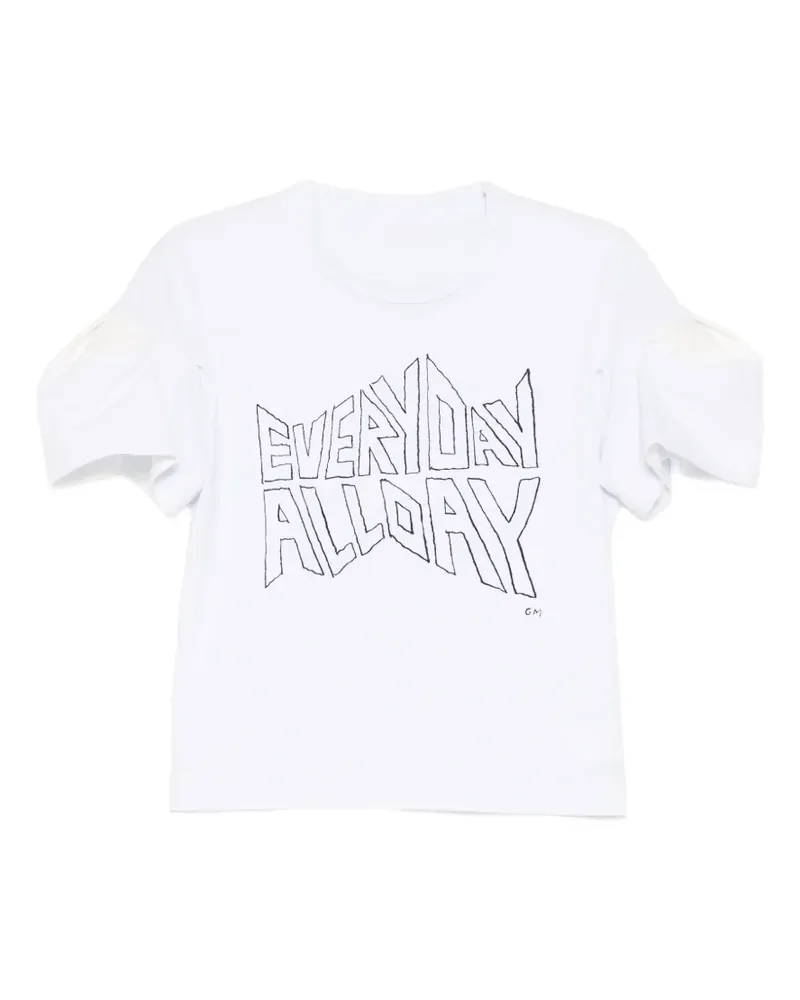 Sacai T-Shirt mit grafischem Print - Weiß Weiß