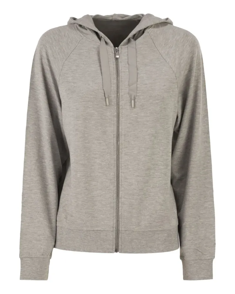 Majestic zip-up raglan-sleeve hoodie - Grau Grau