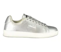 Sneakers mit perforiertem Detail - Silber