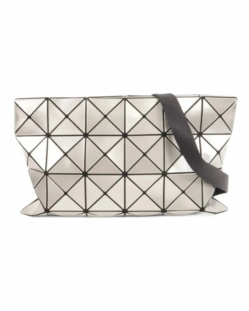 Issey Miyake Schultertasche mit geometrischem Muster - Silber Silber